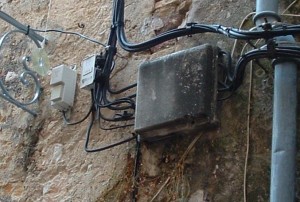 Photo of wiring on a wall