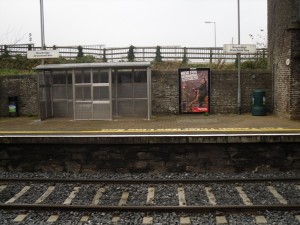 Photo of new shelter, Newbridge railway station, Co. Kildare