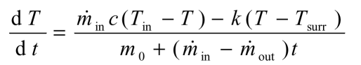 Differential equation in temperature